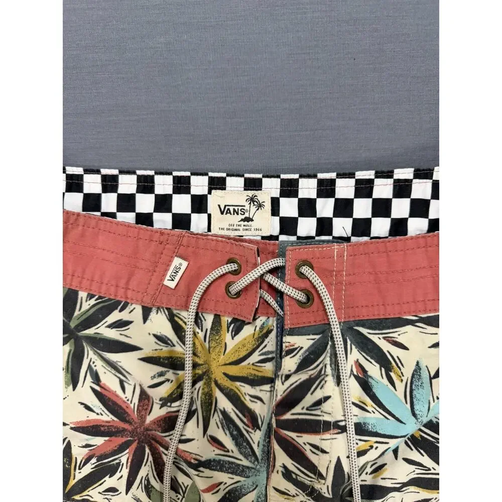 Vans x Gregg Kaplan Boardshorts Men's 30 Floral Surf Swim Trunks 17